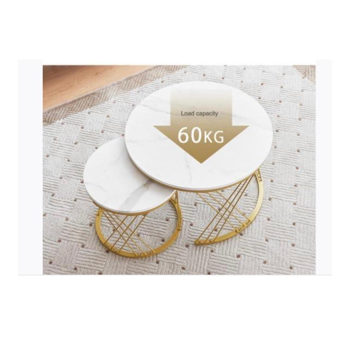 Twist Stylish White Glass Round Coffee Table